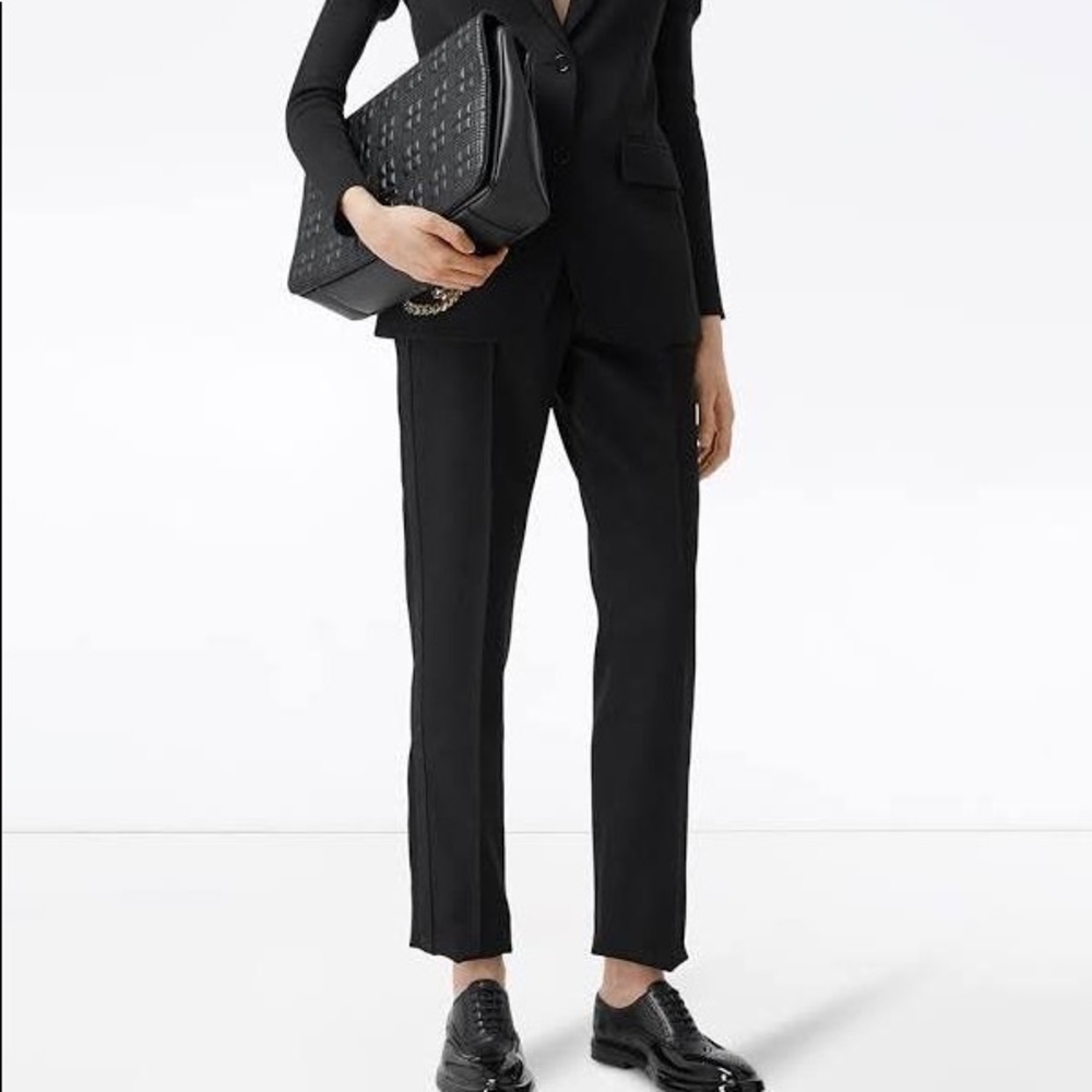 Burberry Brit Black Crepe Tapered Trousers